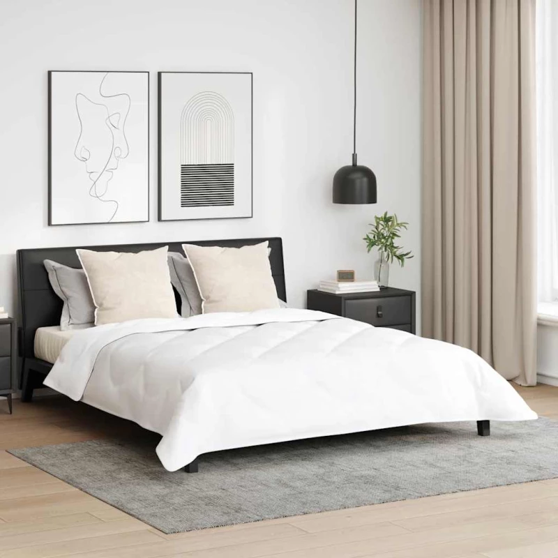 vidaXL Πάπλωμα Άλλο με μαξιλάρι 3 pcs Λευκό 200 x 220 cm Μικροΐνες