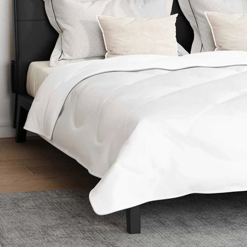 vidaXL Πάπλωμα με Μαξιλάρια Άλλο 3 pcs Λευκό 200 x 200 cm Μικροΐνες