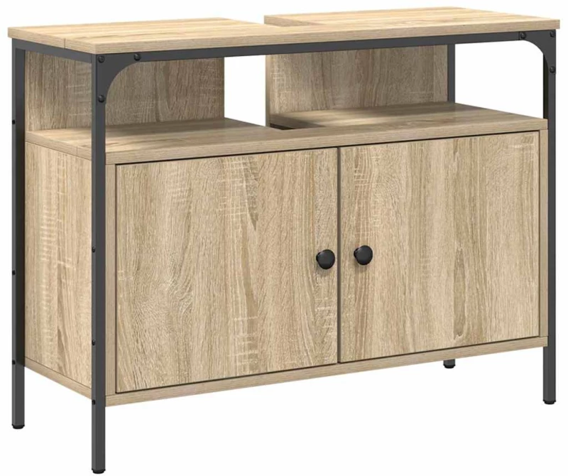 vidaXL Σετ Επίπλων Μπάνιου 4 pcs Sonoma Δρυς 33 x 33 x 185.5 εκ