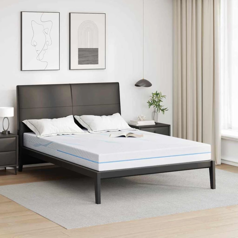 vidaXL Στρώμα Λευκό 160 x 200 cm Pěna