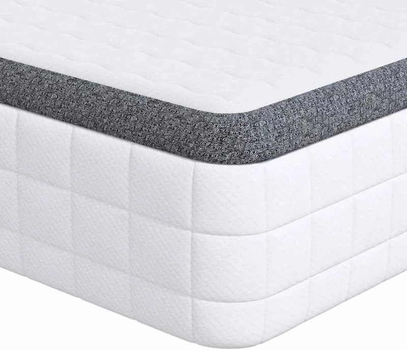 vidaXL Στρώμα Λευκό και Γκρι 100 x 200 cm Σαμπρέλα Bonell