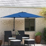 vidaXL Ομπρέλα Κήπου Αζούρ μπλε 248.5 x 247.5 x 160 εκ. ύφασμα