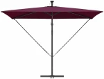 vidaXL Ομπρέλα Cantilever Banana Μπορντό 294 x 200 x 254 εκ.
