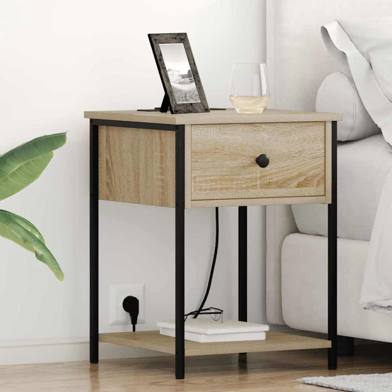 vidaXL Κομοδίνο 2 pcs Sonoma Δρυς 42 x 41 x 56 εκ. Επεξεργασμένο ξύλο