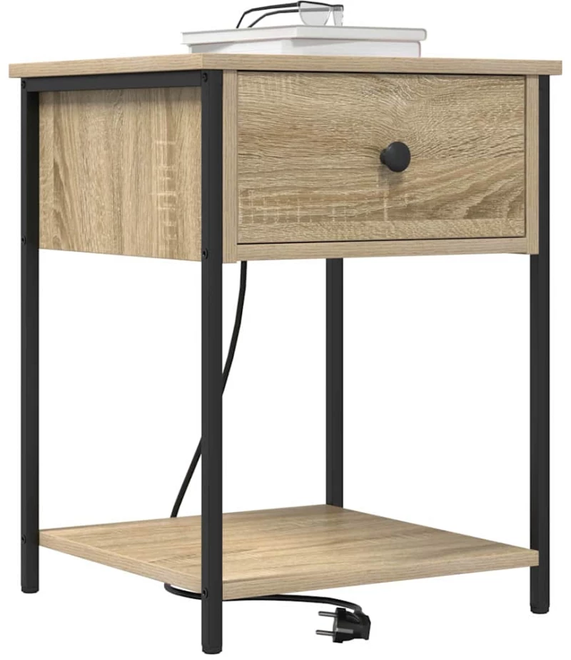 vidaXL Κομοδίνο 2 pcs Sonoma Δρυς 42 x 41 x 56 εκ. Επεξεργασμένο ξύλο