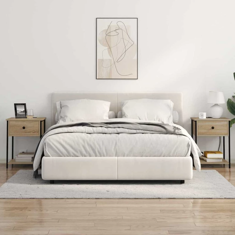 vidaXL Κομοδίνο 2 pcs Sonoma Δρυς 42 x 41 x 56 εκ. Επεξεργασμένο ξύλο