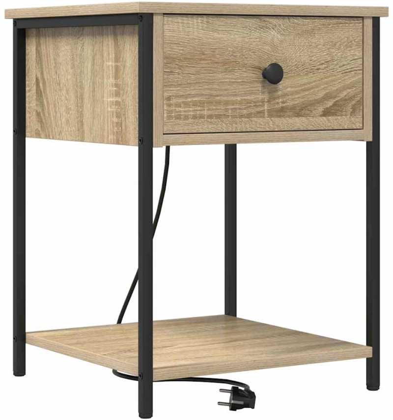 vidaXL Κομοδίνο 2 pcs Sonoma Δρυς 42 x 41 x 56 εκ. Επεξεργασμένο ξύλο