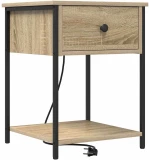 vidaXL Κομοδίνο 2 pcs Sonoma Δρυς 42 x 41 x 56 εκ. Επεξεργασμένο ξύλο