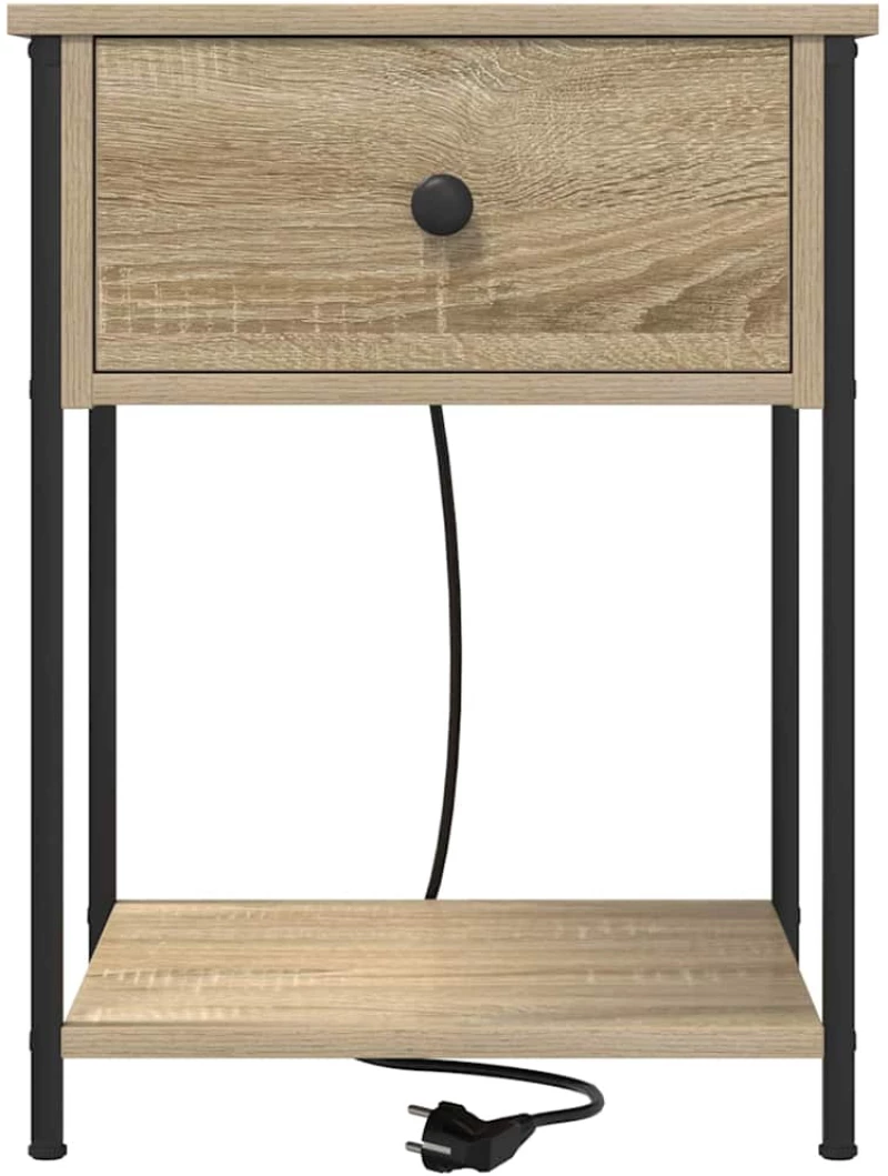 vidaXL Κομοδίνο 2 pcs Sonoma Δρυς 42 x 41 x 56 εκ. Επεξεργασμένο ξύλο