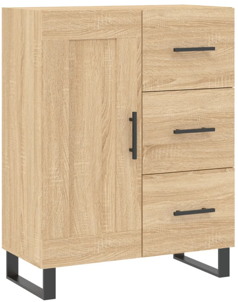 vidaXL Ντουλάπι Sonoma δρυς 69,5 x 34 x 180 εκ. από Επεξεργασμένο Ξύλο