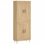 vidaXL Ντουλάπι Sonoma δρυς 69,5 x 34 x 180 εκ. από Επεξεργασμένο Ξύλο