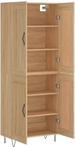 vidaXL Ντουλάπι Sonoma δρυς 69,5 x 34 x 180 εκ. από Επεξεργασμένο Ξύλο