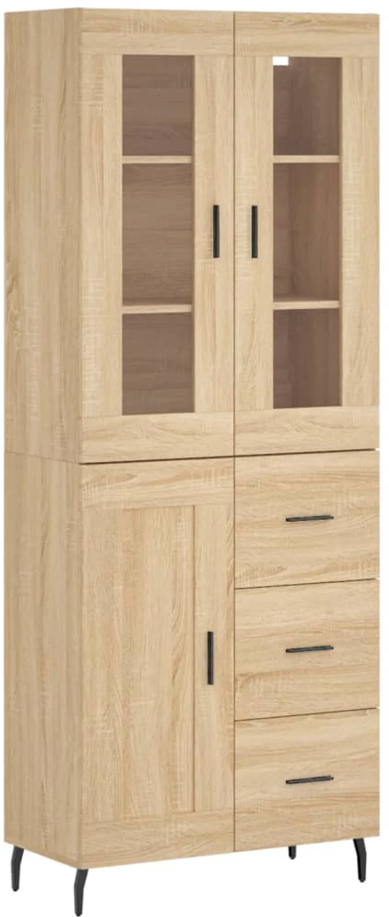 vidaXL Ντουλάπι Sonoma δρυς 69,5 x 34 x 180 εκ. από Επεξεργασμένο Ξύλο