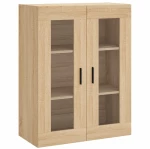 vidaXL Ντουλάπι Sonoma δρυς 69,5 x 34 x 180 εκ. από Επεξεργασμένο Ξύλο