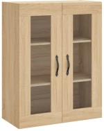 vidaXL Ντουλάπι Sonoma δρυς 69,5 x 34 x 180 εκ. από Επεξεργασμένο Ξύλο