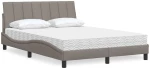 vidaXL Κρεβάτι Taupe 140x190 εκ. Υφασμάτινο