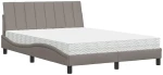 vidaXL Κρεβάτι Taupe 140x190 εκ. Υφασμάτινο