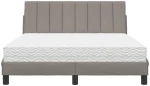 vidaXL Κρεβάτι Taupe 140x190 εκ. Υφασμάτινο