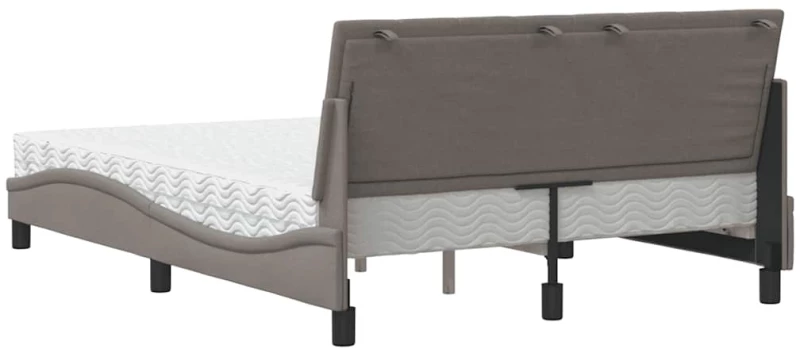 vidaXL Κρεβάτι Taupe 140x190 εκ. Υφασμάτινο