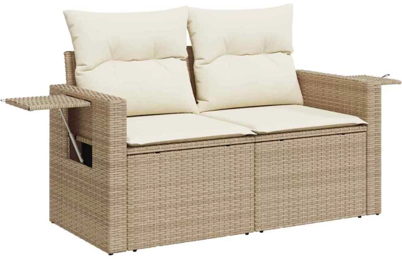 vidaXL Σετ Καναπέ Κήπου 12 pcs μπεζ και κρεμ 80 x 80 x 71 cm