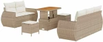 vidaXL Σετ Καναπέ Κήπου 8 pcs μπεζ και κρεμ 90 x 55 x 71 cm