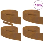 vidaXL Φράχτης Κήπου 4 pcs Σκ rusty 450 x 20 εκ