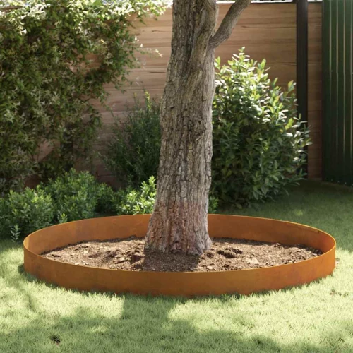 vidaXL Φράχτης Κήπου Σκ rusty 450 x 25 εκ Ατσάλι σκληρυθέν στον αέρα