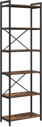 vidaXL Βιβλιοθήκη Καπνιστή δρυς 60 x 30 x 188 εκ Επεξεργασμένο ξύλο