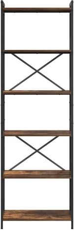 vidaXL Βιβλιοθήκη Καπνιστή δρυς 60 x 30 x 188 εκ Επεξεργασμένο ξύλο