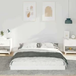 vidaXL Σκελετός Κρεβατιού Λευκό 135 x 190 cm Μασίφ ξύλο πεύκου