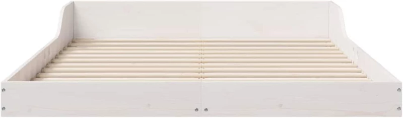 vidaXL Σκελετός Κρεβατιού Λευκό 135 x 190 cm Μασίφ ξύλο πεύκου