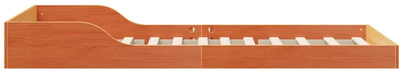 vidaXL Σκελετός Κρεβατιού Καφέ κεριού 90 x 210 cm Μασίφ ξύλο πεύκου