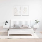 vidaXL Κομοδίνο 2 pcs Λευκό 39 x 34 x 16.5 εκ. Μασίφ ξύλο πεύκου