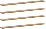vidaXL Ράφι Βιβλίων 4 pcs Καφέ 100 x 10 x 1.5 cm Επεξεργασμένο ξύλο