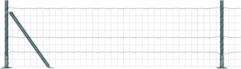 vidaXL Φράχτης με Στήλες. Πράσινο 0.6 x 25 μ Ατσάλι
