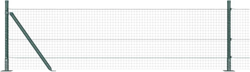 vidaXL Φράχτης με Στήλες. Πράσινο 0.5 x 100 μ Ατσάλι