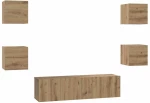 vidaXL Σετ επίπλου τηλεόρασης 6 pcs artisan δρυς 60 x 30 x 30 cm