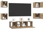 vidaXL Σετ επίπλου τηλεόρασης 6 pcs artisan δρυς 60 x 30 x 30 cm