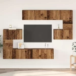 vidaXL Σετ επίπλου τηλεόρασης 8 pcs Παλαιό ξύλο 80 x 30 x 30 εκ