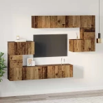 vidaXL Σετ επίπλου τηλεόρασης 8 pcs Παλαιό ξύλο 80 x 30 x 30 εκ