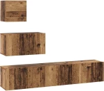 vidaXL Σετ επίπλου τηλεόρασης 4 pcs Παλαιό ξύλο 80 x 30 x 30 εκ