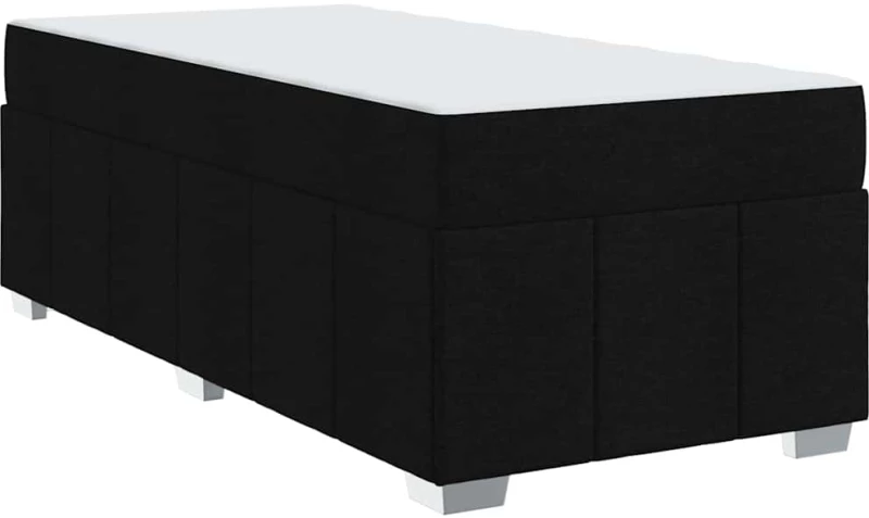 vidaXL Σκελετός Κρεβατιού με στρώμα Μαύρο 100 x 200 cm ύφασμα