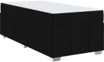 vidaXL Σκελετός Κρεβατιού με στρώμα Μαύρο 100 x 200 cm ύφασμα