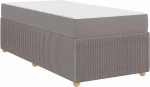 vidaXL Σκελετός κρεβατιού με στρώμα Taupe 100 x 200 cm ύφασμα