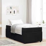 vidaXL Σκελετός κρεβατιού με στρώμα Μαύρο 100 x 200 cm Βελούδο