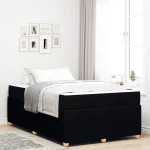 vidaXL Σκελετός κρεβατιού με στρώμα Μαύρο 120 x 190 cm ύφασμα