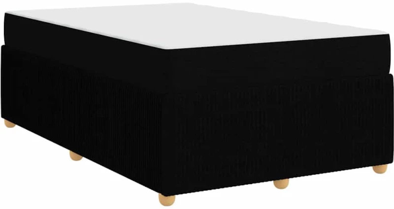 vidaXL Σκελετός κρεβατιού με στρώμα Μαύρο 120 x 190 cm ύφασμα