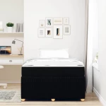 vidaXL Σκελετός κρεβατιού με στρώμα Μαύρο 120 x 190 cm ύφασμα