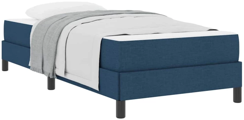 vidaXL Κρεβάτι με ελατήρια με στρώμα Μπλε 90 x 190 cm ύφασμα