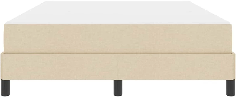 vidaXL Κρεβάτι με ελατήρια με στρώμα Κρεμ 140 x 200 cm ύφασμα